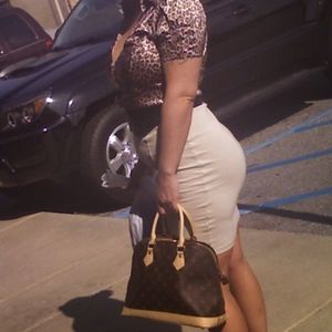 Express Vintage Tan Pencil Skirt